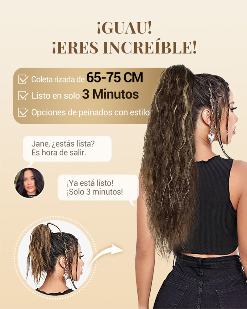 Lange Voluminöse Und Lockige Haarverlängerung