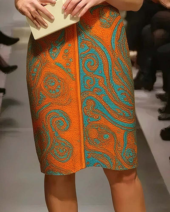Kleid Lässig Flatterärmel Gerade