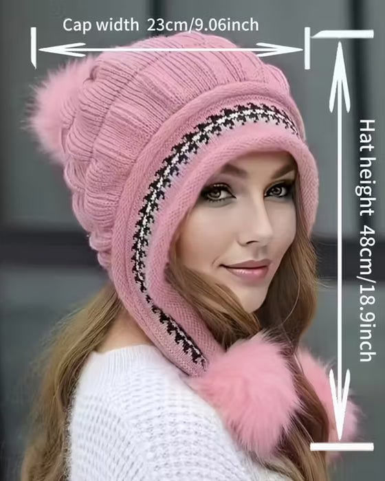 Fantasy-Fleece-Beanie Mit Ohrenklappen