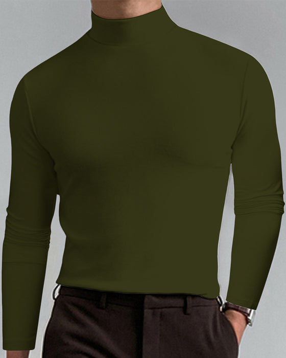 Herren Langarm T-Shirt Mit Schmalem Ausschnitt