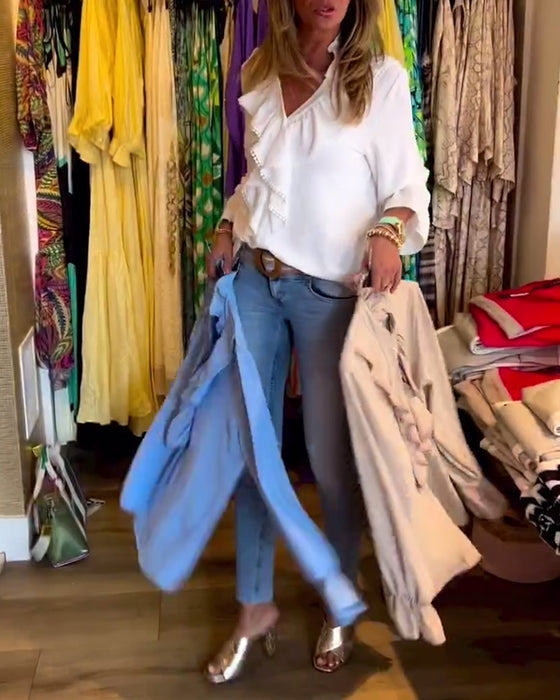 Designer-Rüschenblusen für Damen