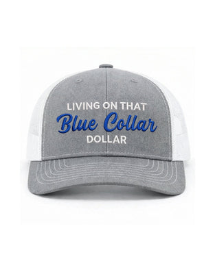 Hut Blauer Kragen Dollar Trucker – Stolze Arbeitskleidung Kappe