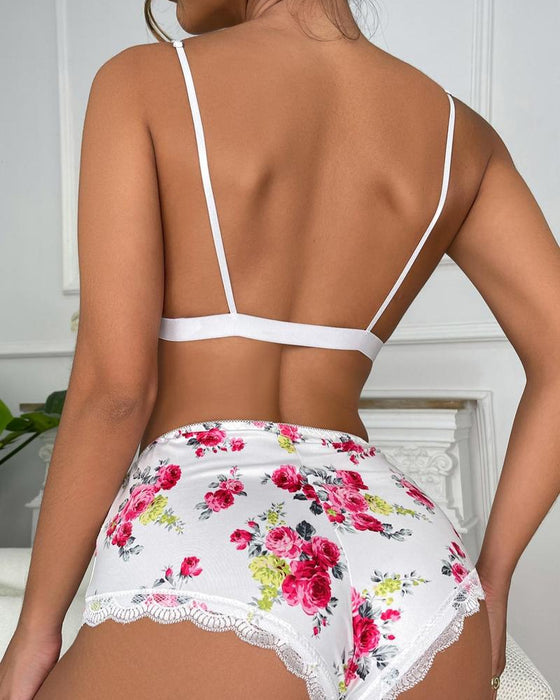 Damen-Unterwäsche-Set Mit Blumenmuster