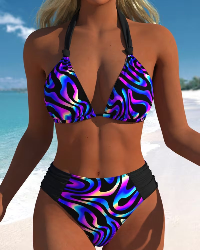 Bikini Gradient Welle Druck