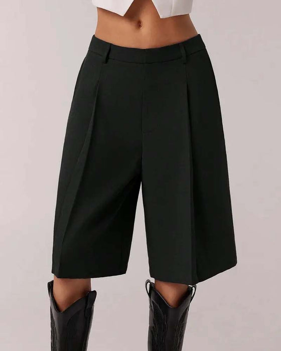 Blazer Hose Bermuda Gerades Bein Tasche Lässig