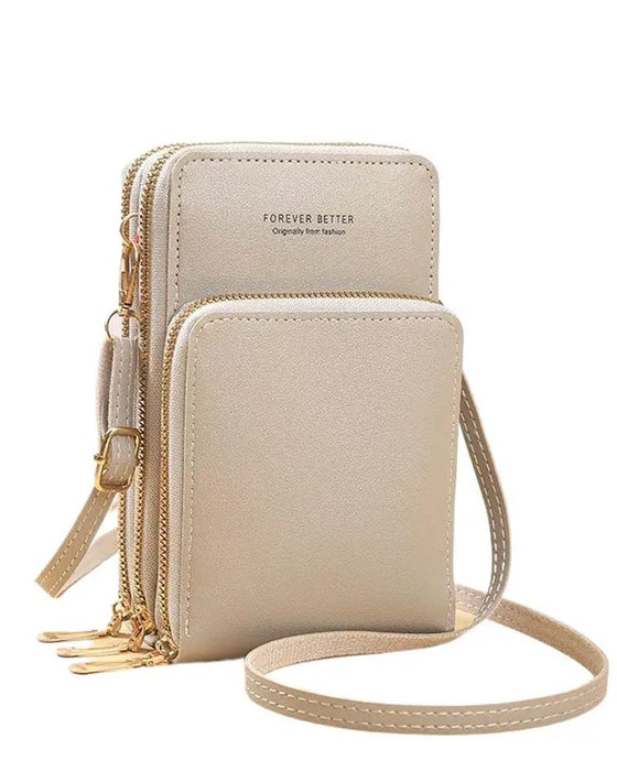 Unifarbene Mode Crossbody Telefon Tasche