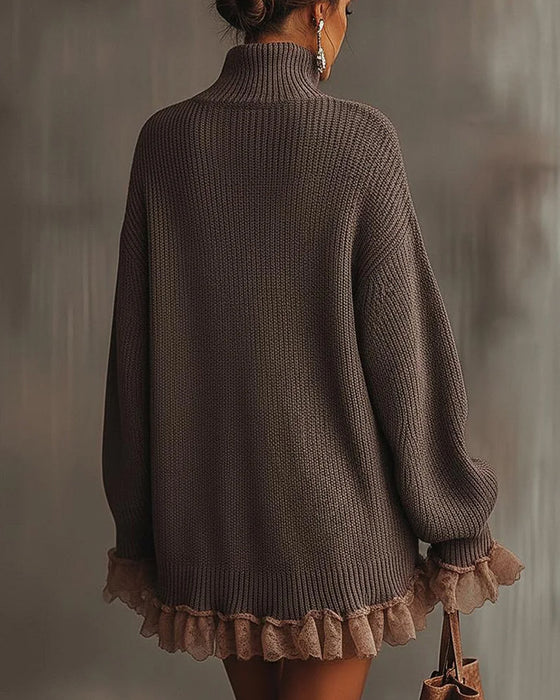 Set Mit Elegantem Stil, Pullover-Schicht Und Camisole-Kleid