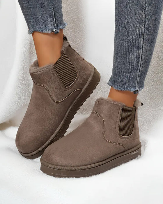 Stiefel Damen Dicke Sohle Winter Schnee
