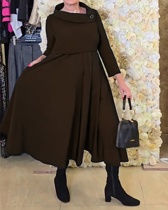 Kleid Modisch Street Uni A-Linie