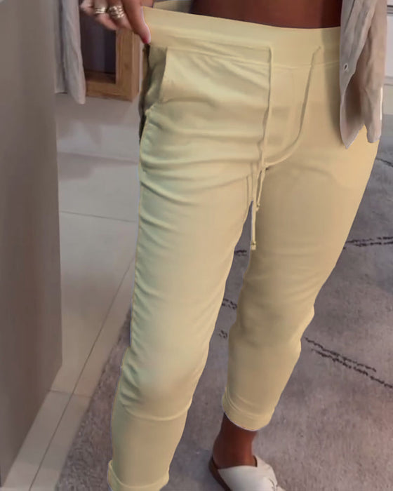 Bleistifthose lässig Kordelzug
