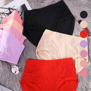 Slip Plus Größe Hohe Taille Auslaufsicher Baumwolle