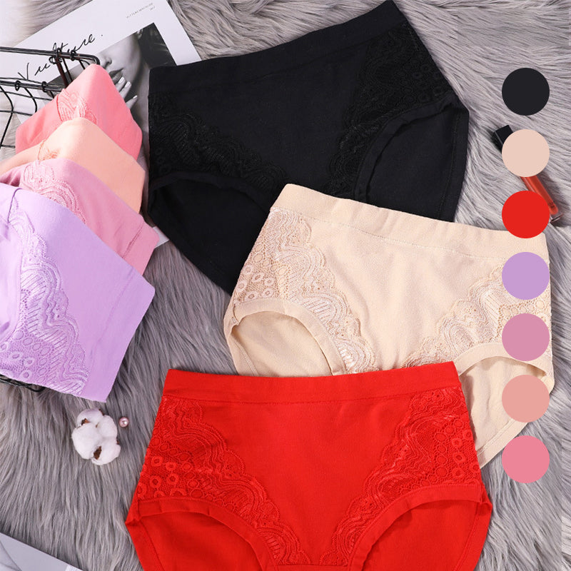 Slip Plus Größe Hohe Taille Auslaufsicher Baumwolle