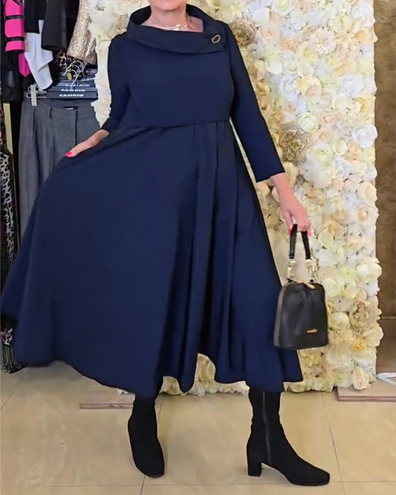 Kleid Modisch Street Uni A-Linie