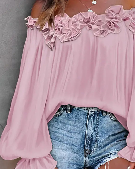 One-Shoulder-Oberteil aus Spitze für Damen