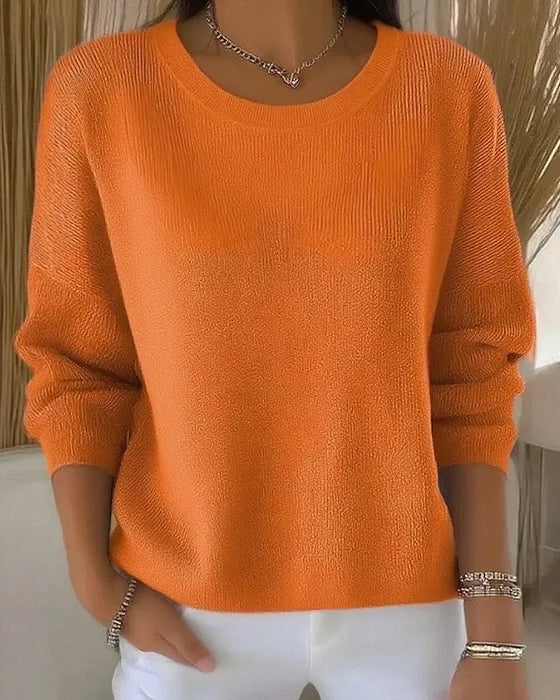 Pullover Uni Rundhals Drop Shoulder
