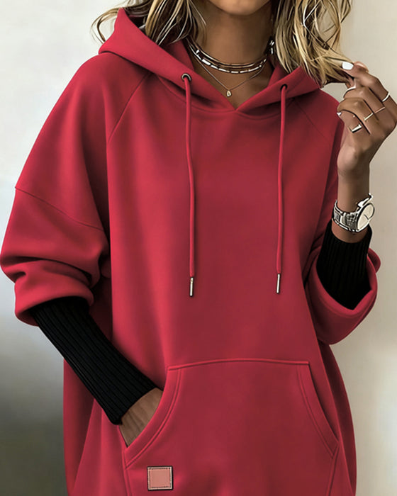 Lockerer Kapuzenpullover Im Casual-Stil