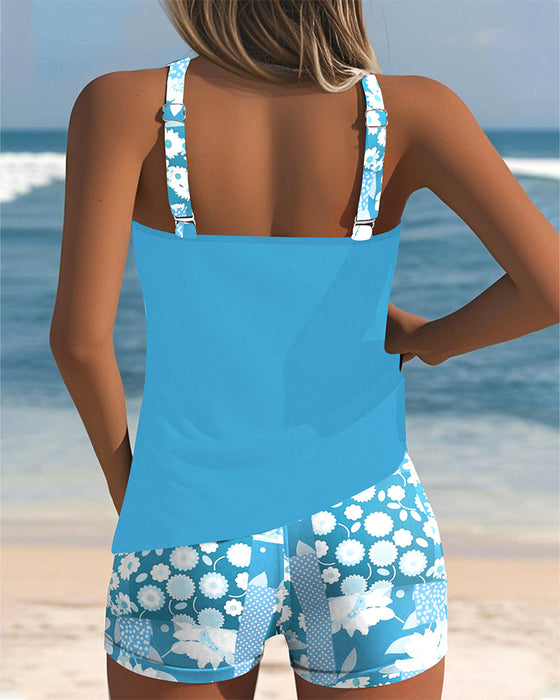 Badeanzug Tanktop Bedruckt Boxer