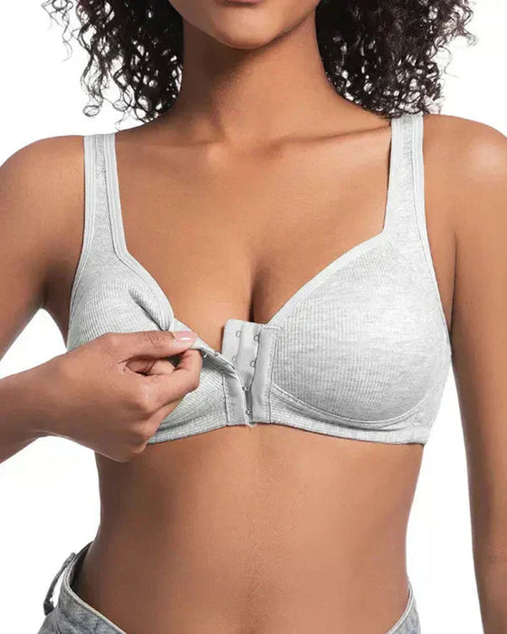 Verstellbarer Frontverschluss Push-up-BH. Bügellos, nahtlos mit Seitenverstärkung für den täglichen Gebrauch, Frühling-Sommer Komfort.
