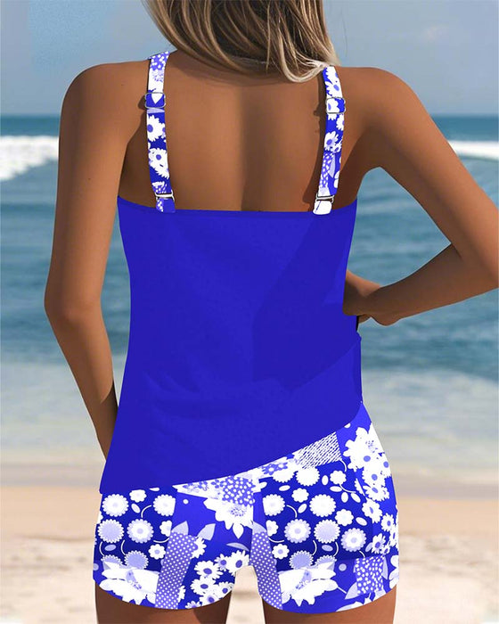 Badeanzug Tanktop Bedruckt Boxer