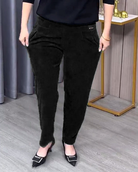 Einfarbige Stretch-Skinnyhosen