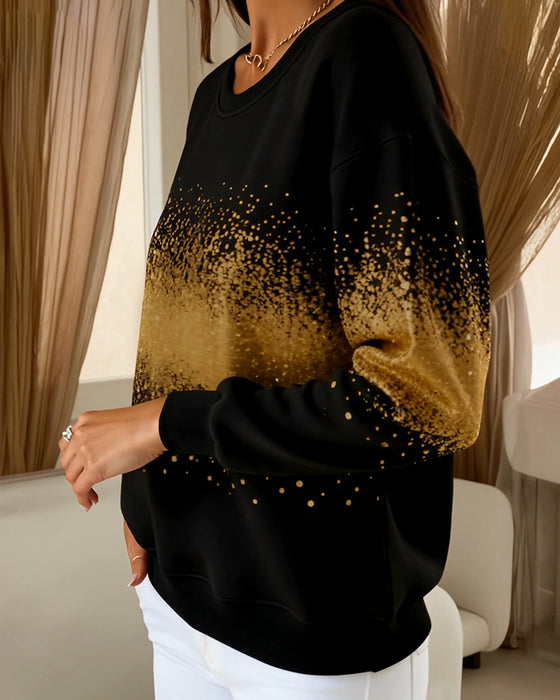 Sweatshirt modisch runder Hals Verlaufdruck