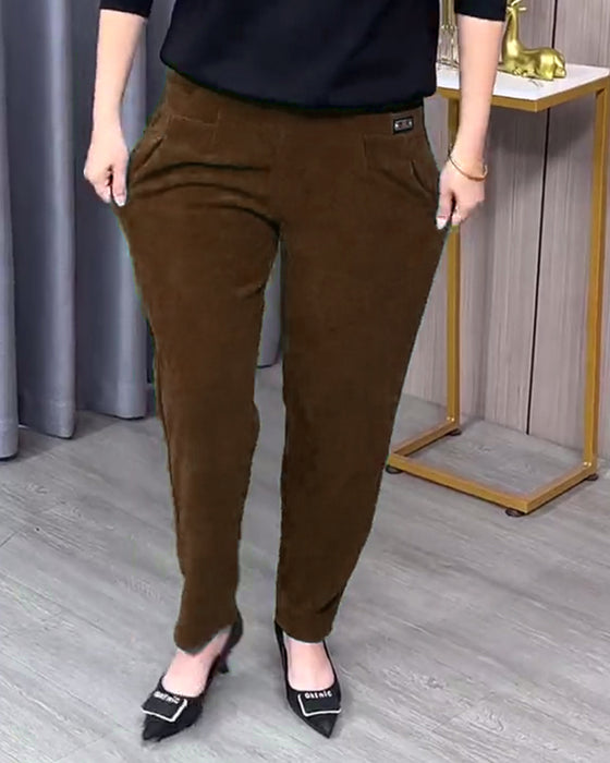 Einfarbige Stretch-Skinnyhosen