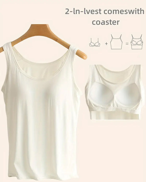 Camisole Top Einteilig Einfarbig Unterziehteil