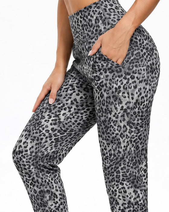 Hose Hohe Taille Tasche Unifarben Lang