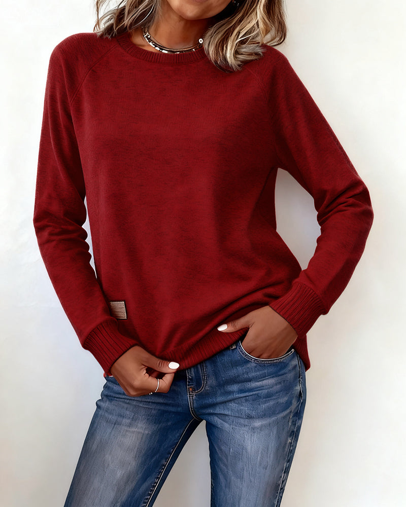 Modisches Casual-Sweatshirt mit Rundhalsausschnitt