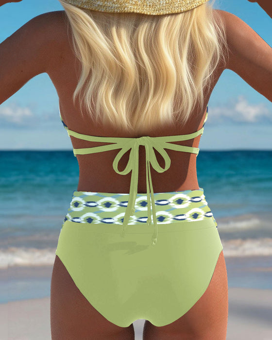 Bikini Sexy Tiefer V Schlitz Druck