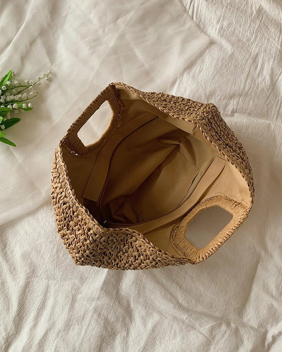 Tasche mondförmig Stroh