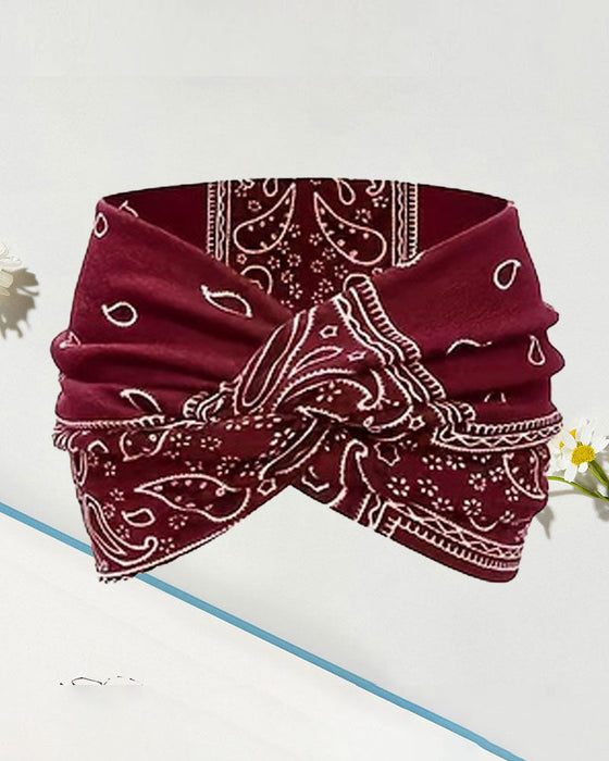 Haarband Vintage Stil Breit Krawatte-Farbe