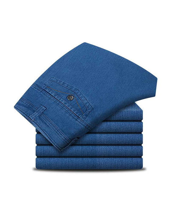 Herren Klassische Gerade Passform Stretchjeans