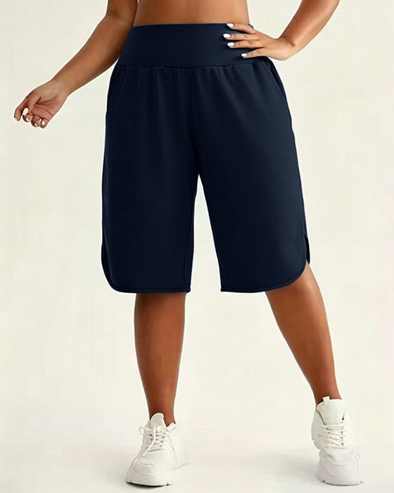 Hoch Taillierte Wide‑Leg‑Shorts