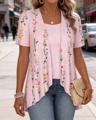 Bluse Gefälschte Zwei Teile Blumen