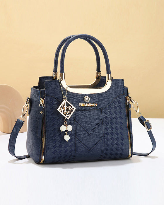 Tasche Frau'S V-Genäht Obergriff Satchel