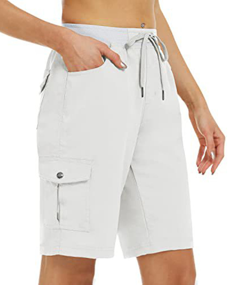 Damen Shorts Schnelltrocknende Cargoshorts Mit Taschen