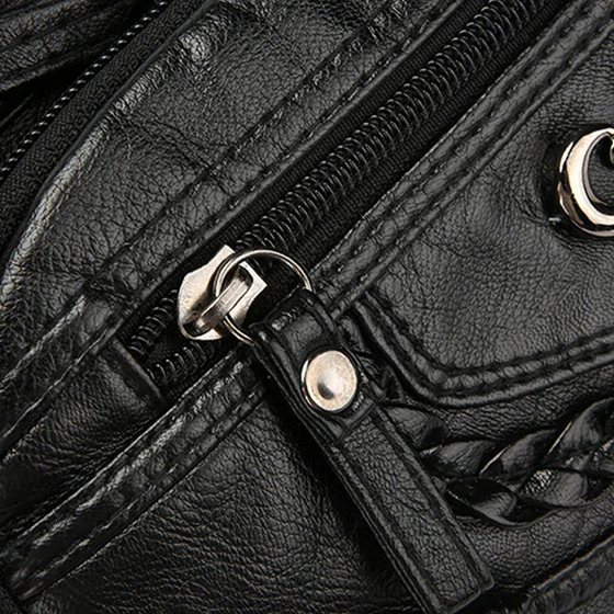 Damen Weiche PU Leder Multi-Tasche Crossbody Tasche