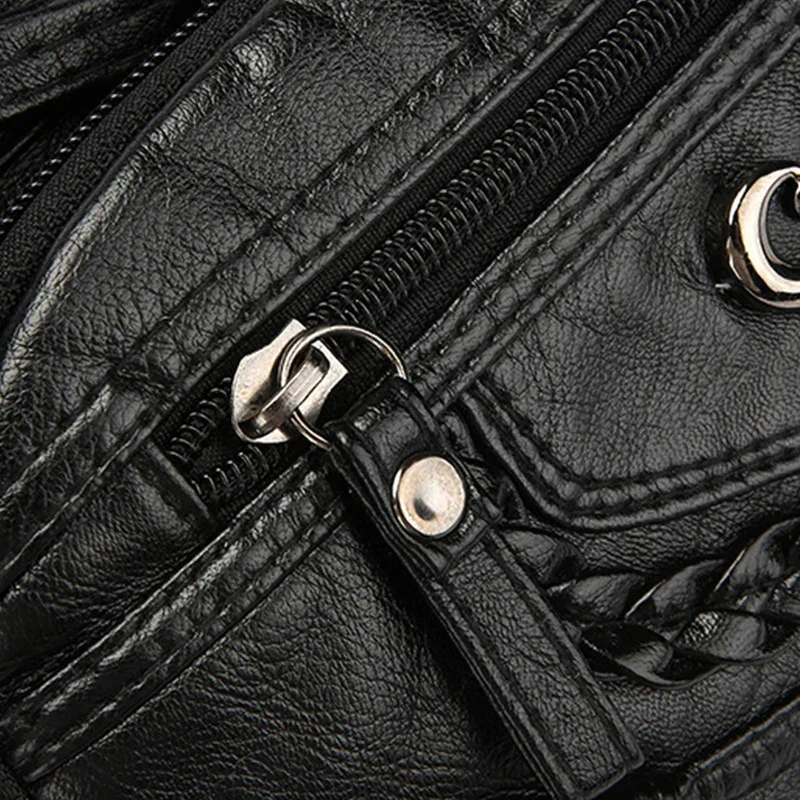 Damen Weiche PU Leder Multi-Tasche Crossbody Tasche