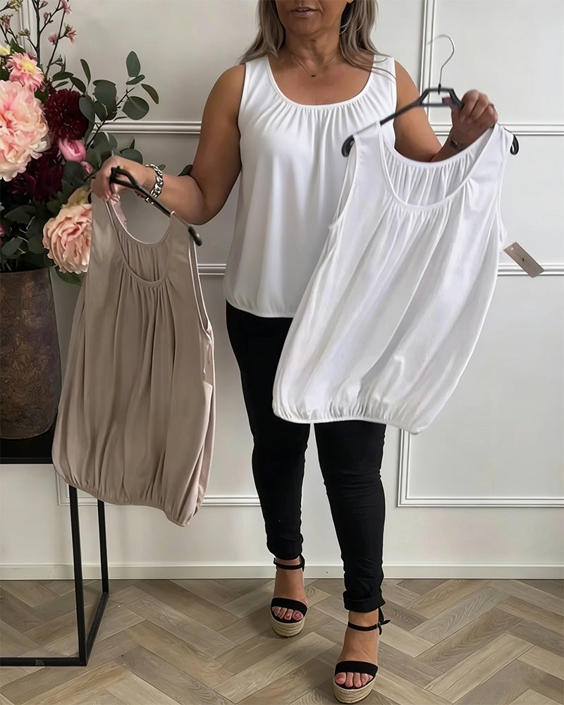 Tanktop Eingebauter Bh U-Ausschnitt Casual