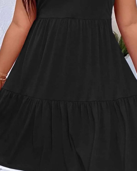 Kleid Doppellage Lagen Rüsche Tank