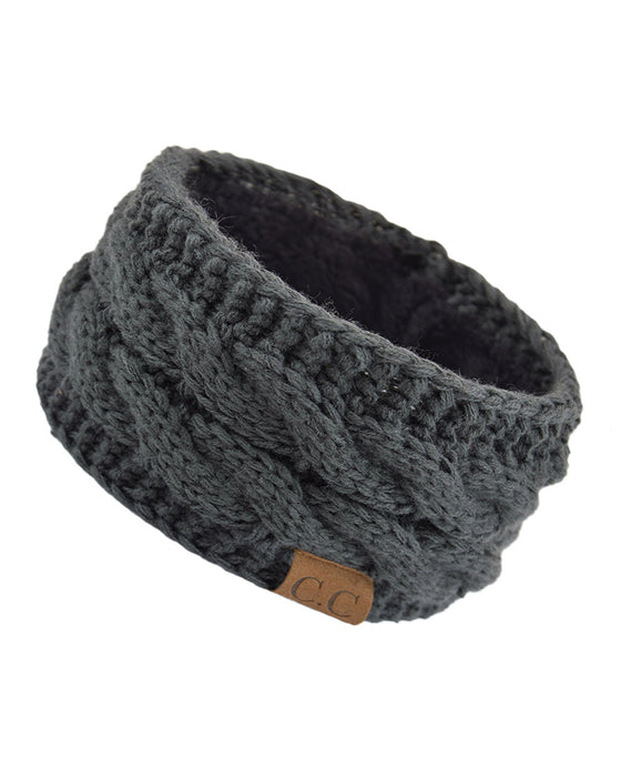 Fleece Gestricktes Stirnband Für Herbst Und Winter