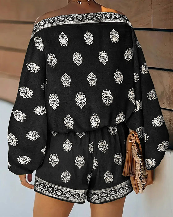 Set Damen 2 Teile Outfit Boho Top Und Shorts