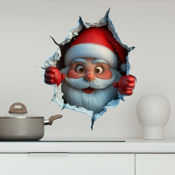 Weihnachtsmann Wandaufkleber Set