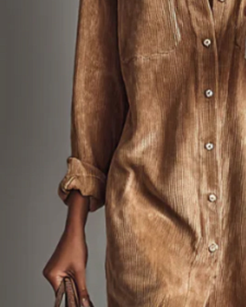 Modisches und elegantes Kleid mit Revers