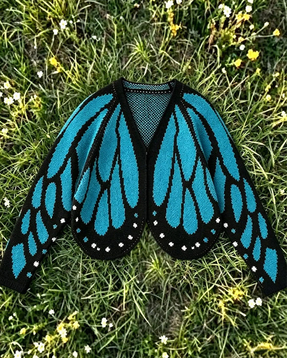 Cardigan Schmetterling Mode Lässig