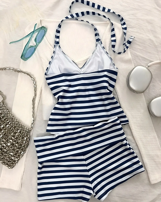 Tankini Boy Short Streifen
