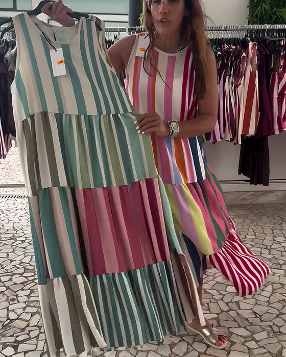Kleid Ärmellos Rundhals