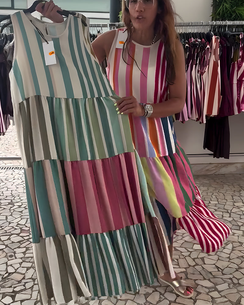 Kleid Ärmellos Rundhals