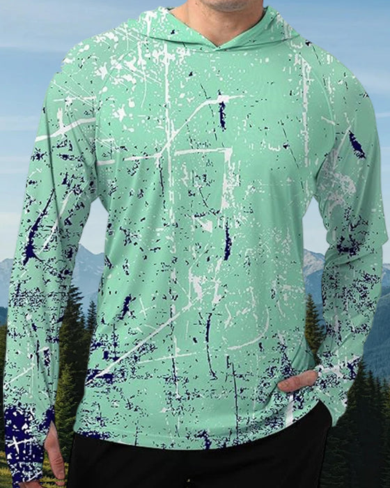Herren Top Langarm Mit Print